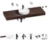 Комплект мебели для ванной комнаты с раковиной Wellsee Genuine Tree 201016807 1