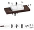 Комплект мебели для ванной комнаты с раковиной Wellsee Genuine Tree 201018187 1