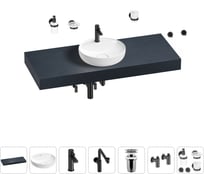 Комплект мебели для ванной комнаты с раковиной Wellsee Genuine Tree 201016727