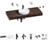 Комплект мебели для ванной комнаты с раковиной Wellsee Genuine Tree 201016747 1