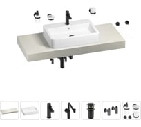 Комплект мебели для ванной комнаты с раковиной Wellsee Genuine Tree 201018157