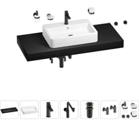 Комплект мебели для ванной комнаты Wellsee Genuine Tree с раковиной 201018207