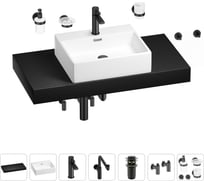 Комплект мебели для ванной комнаты с раковиной Wellsee Genuine Tree 201018627