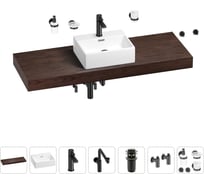 Комплект мебели для ванной комнаты с раковиной Wellsee Genuine Tree 201018487