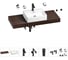 Комплект мебели для ванной комнаты с раковиной Wellsee Genuine Tree 201018667 1