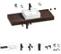 Комплект мебели для ванной комнаты с раковиной Wellsee Genuine Tree 201018427 1
