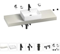 Комплект мебели для ванной комнаты с раковиной Wellsee Genuine Tree 201018697