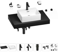 Комплект мебели для ванной комнаты с раковиной Wellsee Genuine Tree 201018327