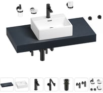 Комплект мебели для ванной комнаты с раковиной Wellsee Genuine Tree 201018347