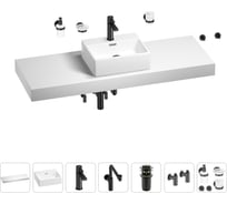 Комплект мебели для ванной комнаты Wellsee Genuine Tree с раковиной 201018497