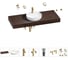 Комплект мебели для ванной комнаты с раковиной Wellsee Genuine Tree 201016748 1