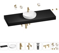 Комплект мебели для ванной комнаты с раковиной Wellsee Genuine Tree 201016828