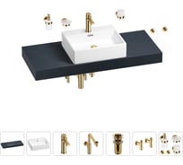 Комплект мебели для ванной комнаты с раковиной Wellsee Genuine Tree 201018648