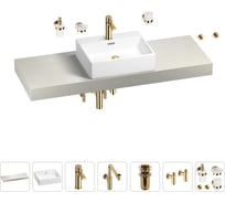 Комплект мебели для ванной комнаты с раковиной Wellsee Genuine Tree 201018698