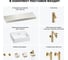 Комплект мебели для ванной комнаты с раковиной Wellsee Genuine Tree 201018698 8