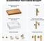 Комплект мебели для ванной комнаты Wellsee Genuine Tree с раковиной 201018538 8