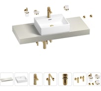 Комплект мебели для ванной комнаты с раковиной Wellsee Genuine Tree 201018638