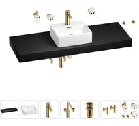 Комплект мебели для ванной комнаты Wellsee Genuine Tree с раковиной 201018508