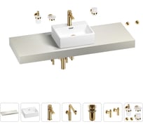 Комплект мебели для ванной комнаты с раковиной Wellsee Genuine Tree 201018458