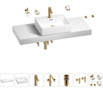 Комплект мебели для ванной комнаты Wellsee Genuine Tree с раковиной 201018678