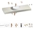 Комплект мебели для ванной комнаты с раковиной Wellsee Genuine Tree 201016779 1
