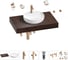 Комплект мебели для ванной комнаты с раковиной Wellsee Genuine Tree 201016629 1