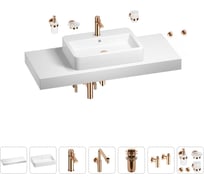 Комплект мебели для ванной комнаты Wellsee Genuine Tree с раковиной 201018199