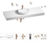 Комплект мебели для ванной комнаты с раковиной Wellsee Genuine Tree 201016819 1