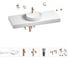 Комплект мебели для ванной комнаты с раковиной Wellsee Genuine Tree 201016759 1