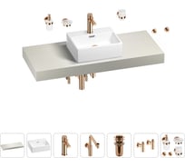 Комплект мебели для ванной комнаты с раковиной Wellsee Genuine Tree 201018399