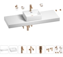 Комплект мебели для ванной комнаты Wellsee Genuine Tree с раковиной 201018499