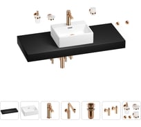 Комплект мебели для ванной комнаты Wellsee Genuine Tree с раковиной 201018449