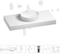 Комплект мебели для ванной комнаты с раковиной Wellsee Genuine Tree 201016700