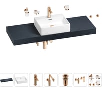 Комплект мебели для ванной комнаты Wellsee Genuine Tree с раковиной 201018709