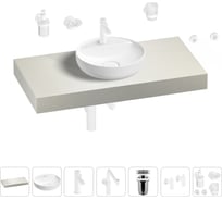 Комплект мебели для ванной комнаты с раковиной Wellsee Genuine Tree 201016660