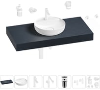 Комплект мебели для ванной комнаты с раковиной Wellsee Genuine Tree 201016670