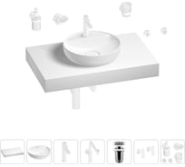 Комплект мебели для ванной комнаты с раковиной Wellsee Genuine Tree 201016640
