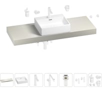 Комплект мебели для ванной комнаты с раковиной Wellsee Genuine Tree 201018700
