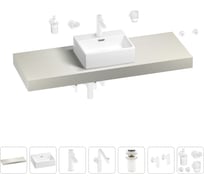 Комплект мебели для ванной комнаты с раковиной Wellsee Genuine Tree 201018460
