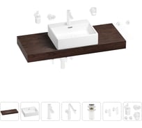Комплект мебели для ванной комнаты с раковиной Wellsee Genuine Tree 201018670