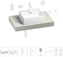 Комплект мебели для ванной комнаты с раковиной Wellsee Genuine Tree 201018280