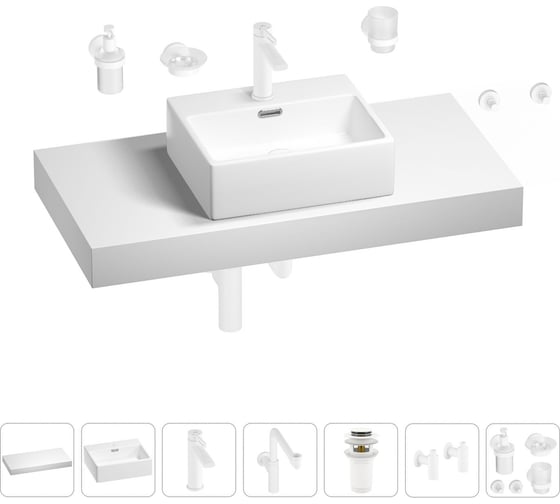 Комплект мебели для ванной комнаты с раковиной Wellsee Genuine Tree 201018380 1