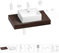 Комплект мебели для ванной комнаты с раковиной Wellsee Genuine Tree 201018310