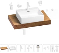 Комплект мебели для ванной комнаты Wellsee Genuine Tree с раковиной 201018540