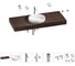 Комплект мебели для ванной комнаты с раковиной Wellsee Genuine Tree 201015936 1