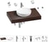 Комплект мебели для ванной комнаты с раковиной Wellsee Genuine Tree 201016176 1