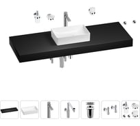 Комплект мебели для ванной комнаты с раковиной Wellsee Genuine Tree 201017176