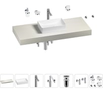 Комплект мебели для ванной комнаты с раковиной Wellsee Genuine Tree 201017011