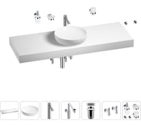 Комплект мебели для ванной комнаты Wellsee Genuine Tree с раковиной 201016556