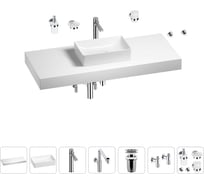 Комплект мебели для ванной комнаты с раковиной Wellsee Genuine Tree 201017071